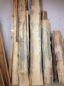 blued pine slabs